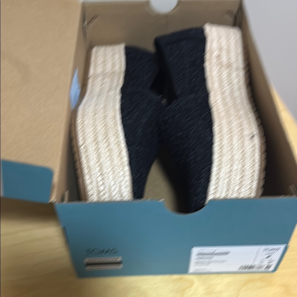 TOMS Black Espadrille Flats